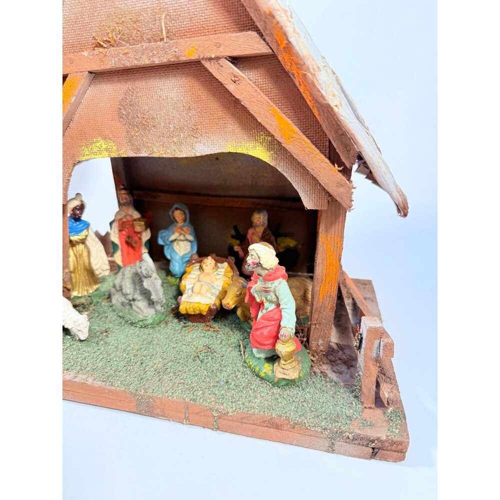 Italian Nativity Set Creche Fontanini Mid Century Handcrafted Nativity Italy Ol - Picture 16 of 16